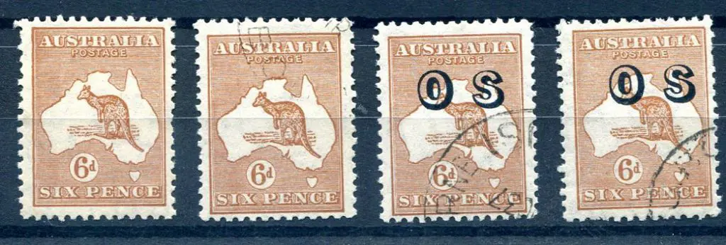 1931-47 CofA 6d chestnut singles MUH (stained ... Image 1++