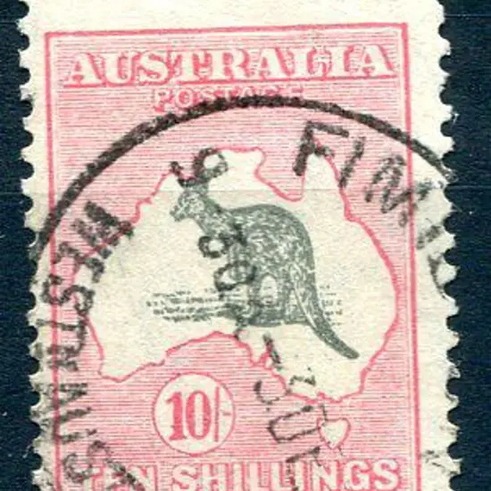 10/- grey &amp; pink fine used with "muzzled ...