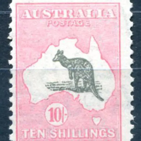 10/- grey &amp; pink. MH with 60% o.g. Centred low ...