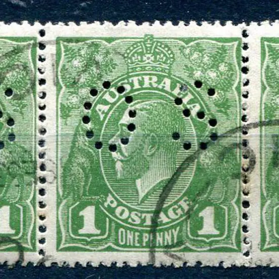 1d green strip of 3 with "thinned left ...