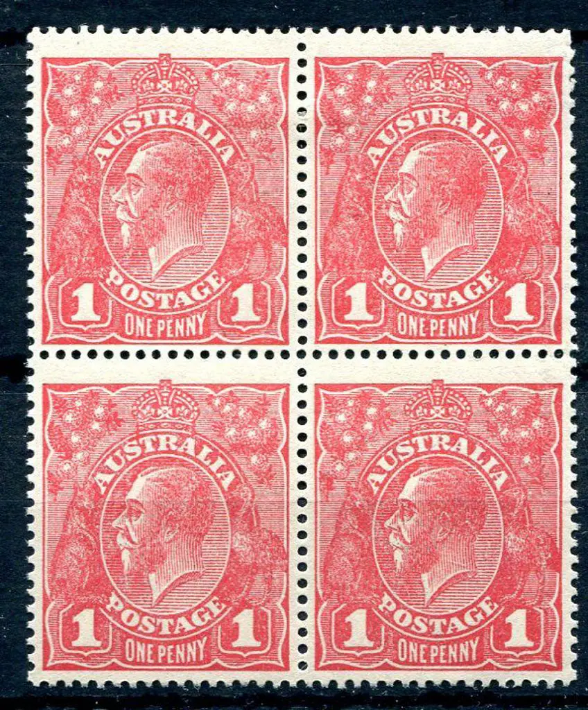 1d reddish pink on semi-surfaced paper from Pane 3 ... Image 1++