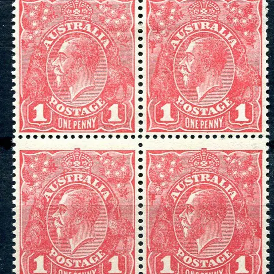 1d reddish pink on semi-surfaced paper from Pane 3 ...