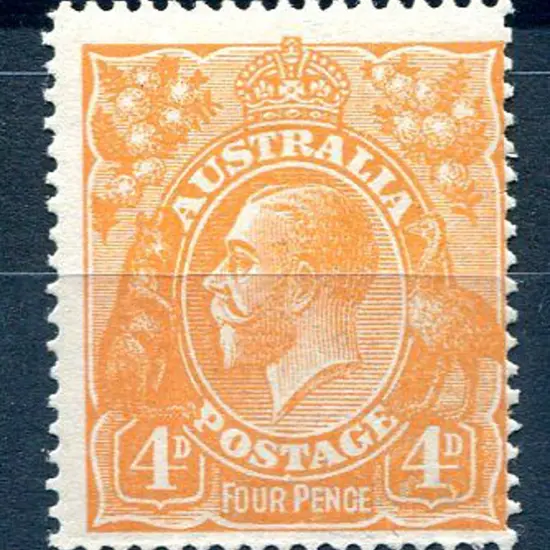 4d orange with inverted wmk. Creased vertically ...