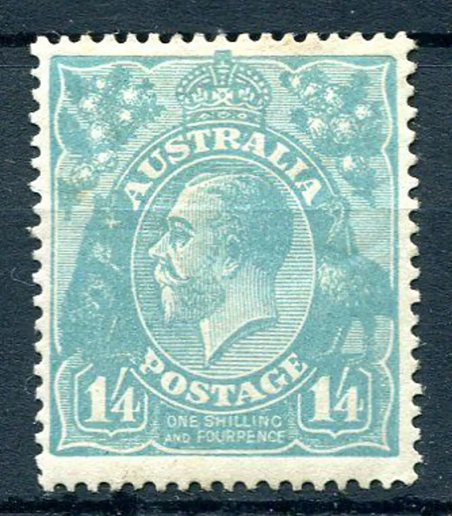1/4d turquoise-blue. MLH with very light toning at ... Image 1++