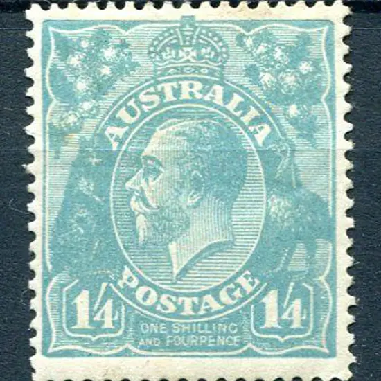 1/4d turquoise-blue. MLH with very light toning at ...