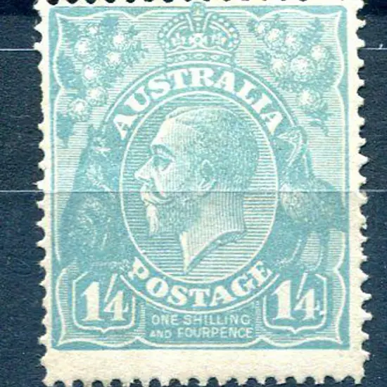 1/4 turquoise MLH. Centred high. SG ACSC 128 Cat. ...