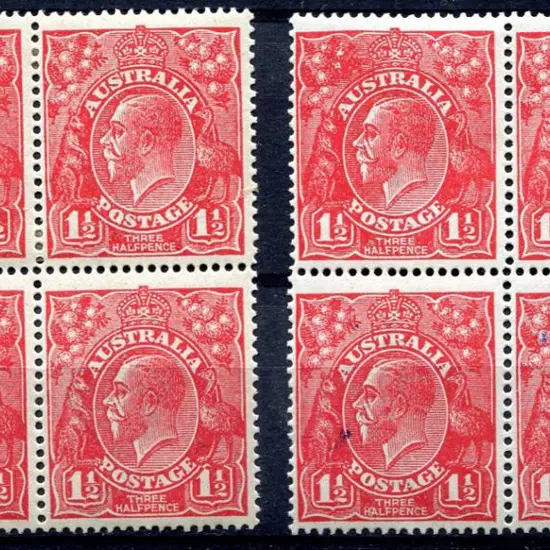 1½d red plate 22 with ACSC 89(22)sa &amp; the ...