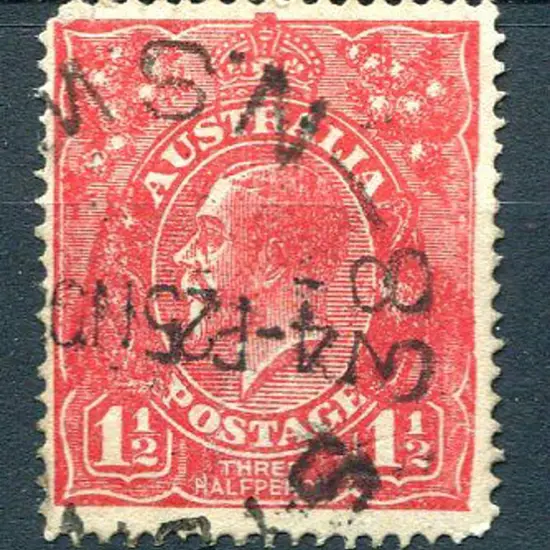 1½d red with "deformed right frame - ...