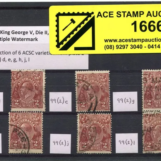 2d brown, Die II. Good to fine used selection of 6 ...
