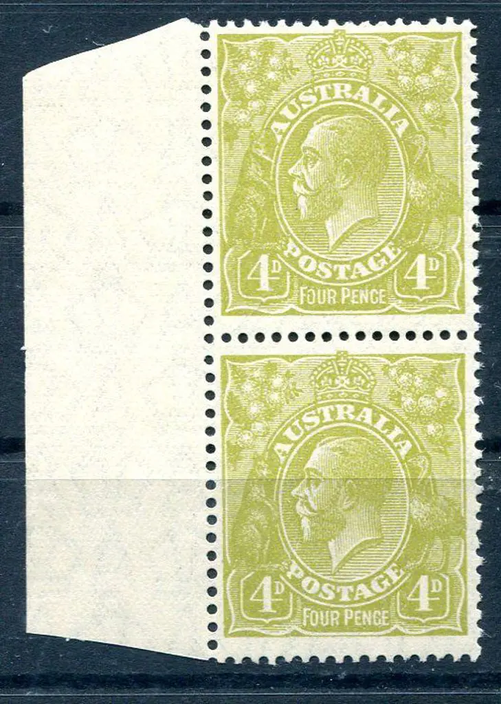 4d olive marginal vert pair showing ... Image 1++