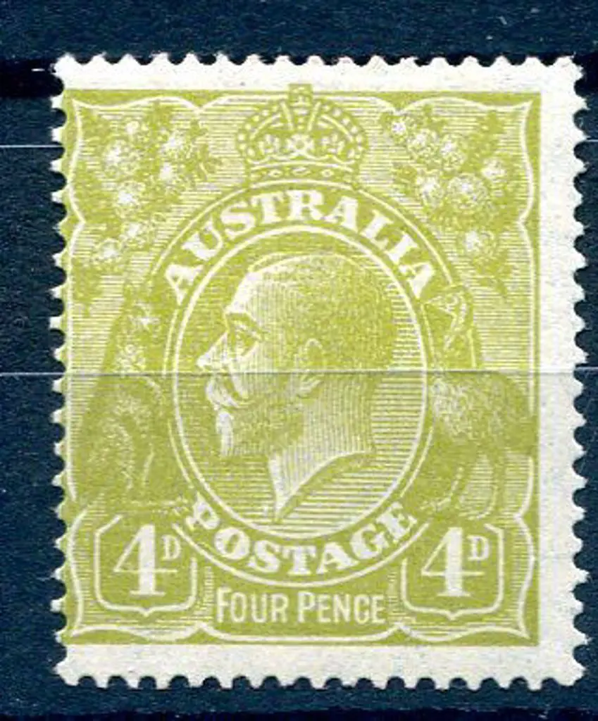4d greenish olive. MVLH, centred to left. ACSC 115 ... Image 1++