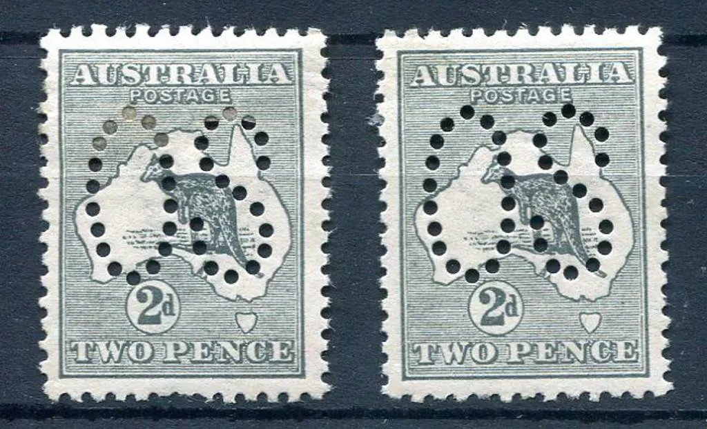 1913 2d grey kangaroo, 1st wmk, perfined large ... Image 1++