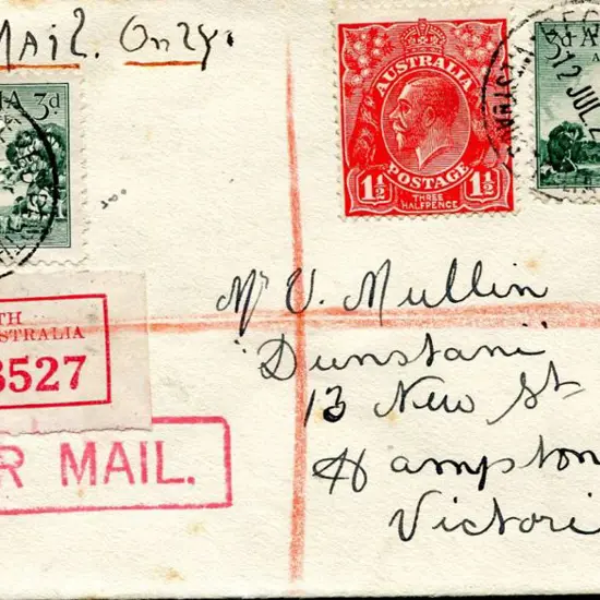 1929 (12th July) Perth to Hampton, Victoria ...