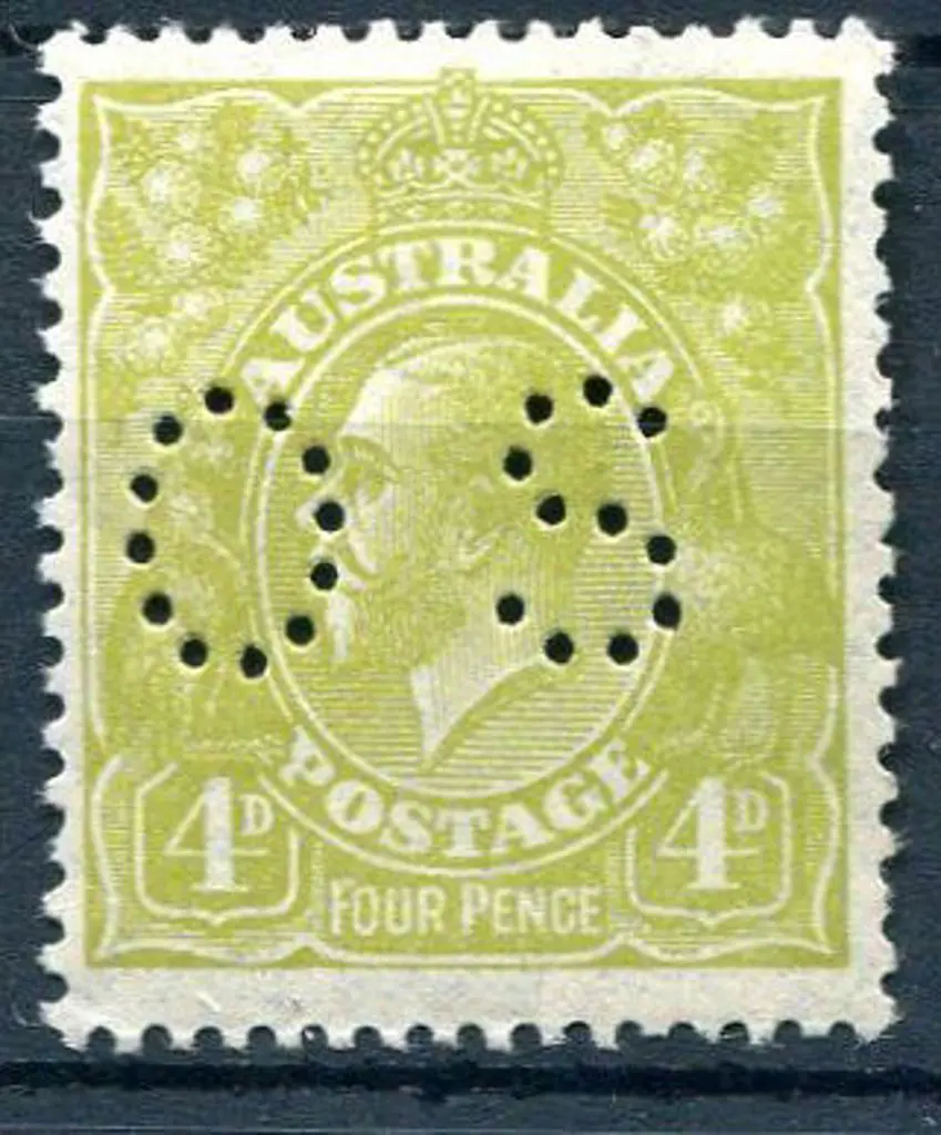 1929/30 4d greenish-olive, SM wmk, perf. 13½x12½ ... Image 1++