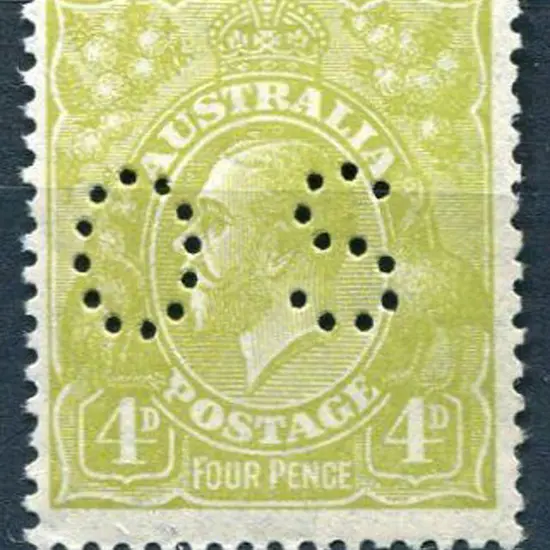 1929/30 4d greenish-olive, SM wmk, perf. 13½x12½ ...