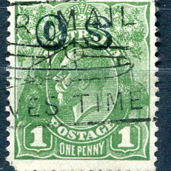 1931/36 1d green KGV, CofA wmk ovptd ...