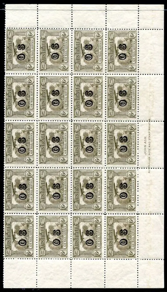 1931 6d brown Kingsford Smith Air Mail Service ... Image 1++