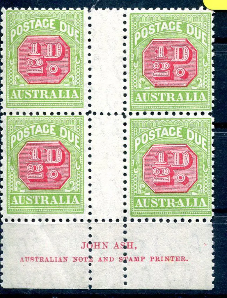 1931/37 ½d carmine &amp; yellow-green Ash imprint ... Image 1++
