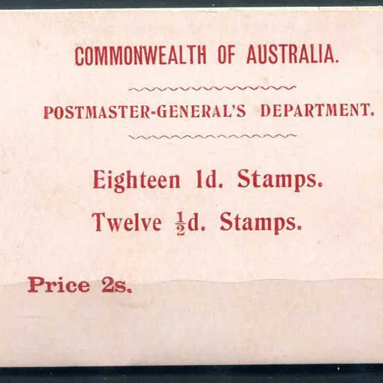 1915 2/- red on pink cover booklet containing ½d ...