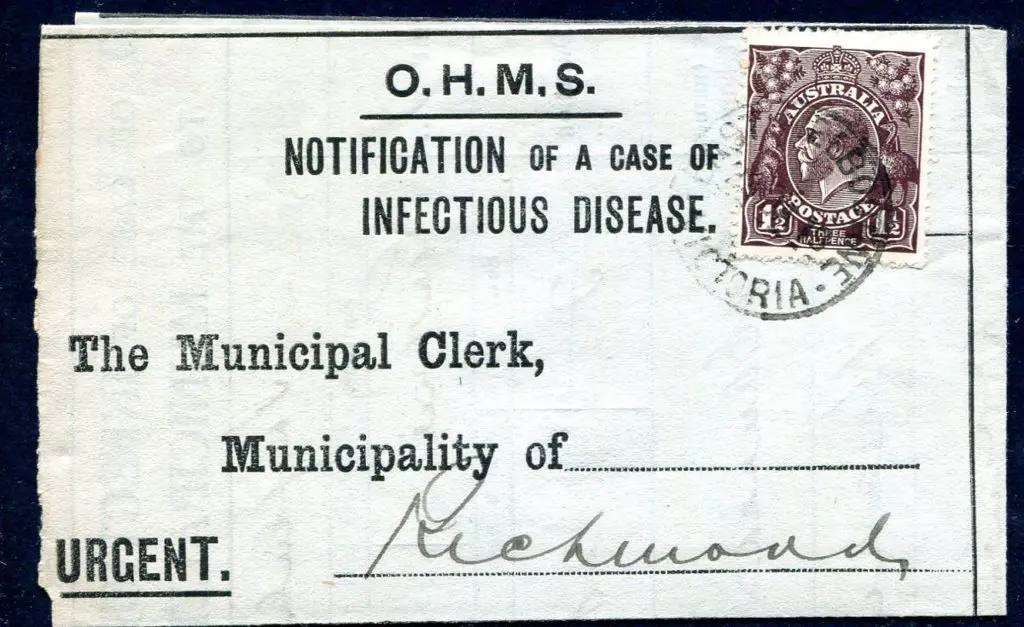 1919 (28th January) "Notification of a Case ... Image 1++