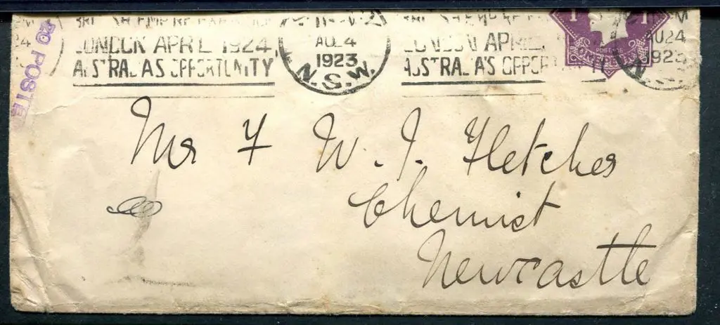 1923 (4th Aug) 1d violet KGV "Star" ... Image 1++