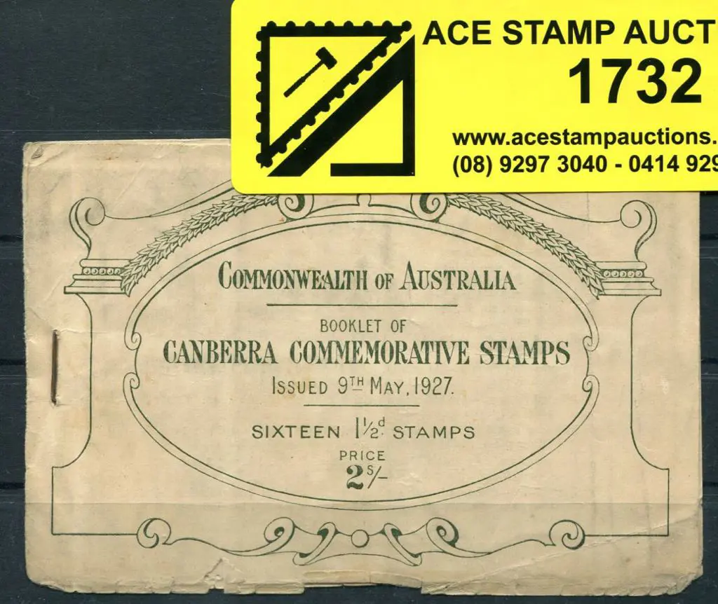 1927 2/- Canberra booklet with one complete pane ... Image 1++