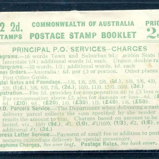 1930/33 2/- KGV booklet with "USE THE ...