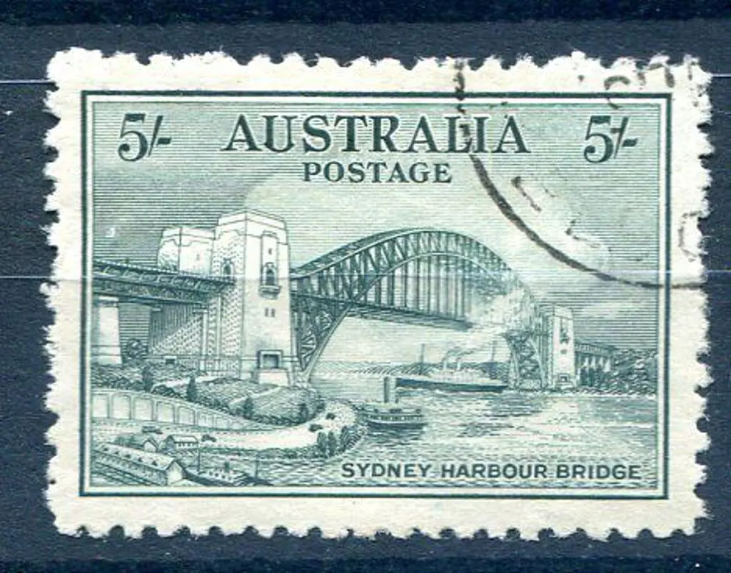 1932 5/- Sydney Harbour Bridge neatly CTO, no gum. ... Image 1++
