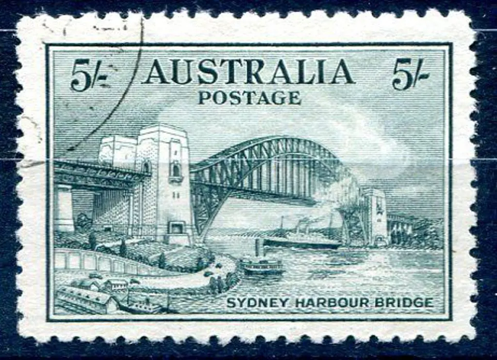 1932 5/- Sydney Harbour Bridge neatly CTO, no gum. ... Image 1++