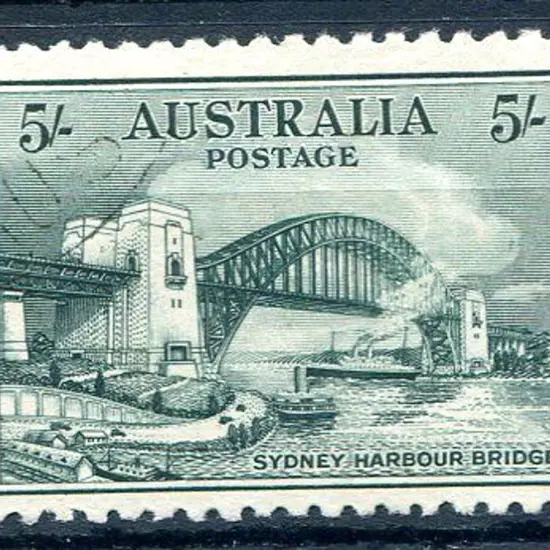 1932 5/- Sydney Harbour Bridge. CTO without gum ...