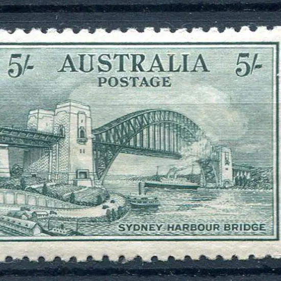 1932 5/- Sydney Harbour Bridge. MLH, centred ...