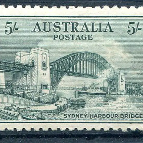 1932 5/- Sydney Harbour Bridge. MLH with even gum ...