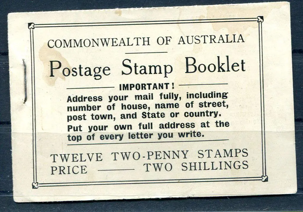 1934 2/- KGV booklet with "Address your mail ... Image 1++
