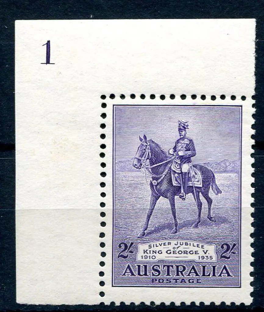 1935 2/- Silver Jubilee corner marginal Plate 1 ... Image 1++