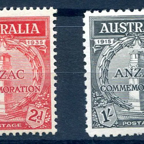 1935 2d &amp; 1/- Anzac pair. Fine MUH. SG 154/55 ...