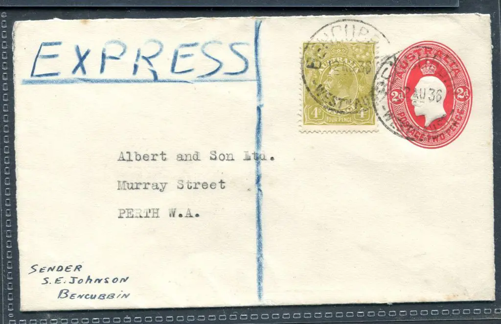 1936 (12th Aug) 2d KGV embossed PSE endorsed ... Image 1++