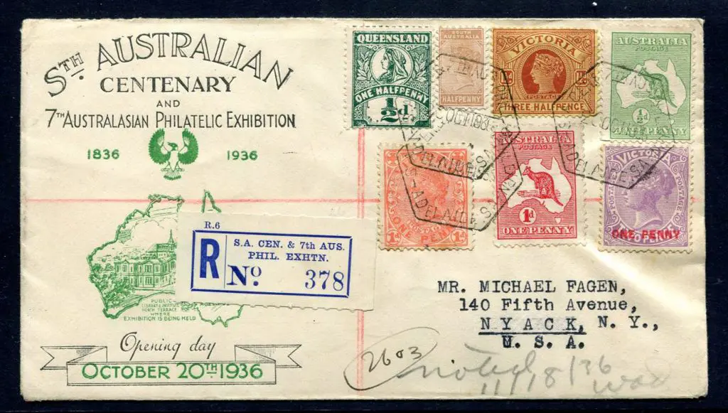 1936 (20th Oct) South Aust Centenary &amp; 7th ... Image 1++