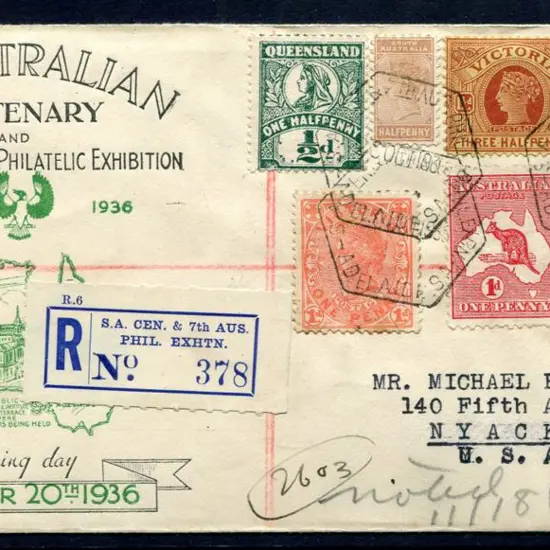 1936 (20th Oct) South Aust Centenary &amp; 7th ...