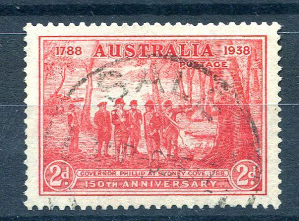1937 2d NSW Sesqui with "Man with tail" variety. ... Image 1++