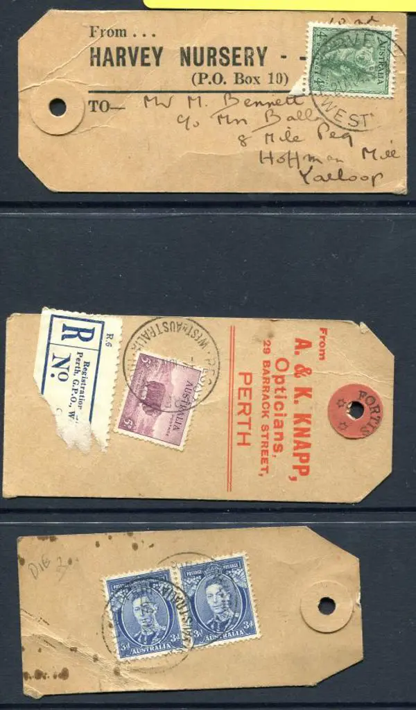 1939/40 Printed PO tags for "Harvey ... Image 1++