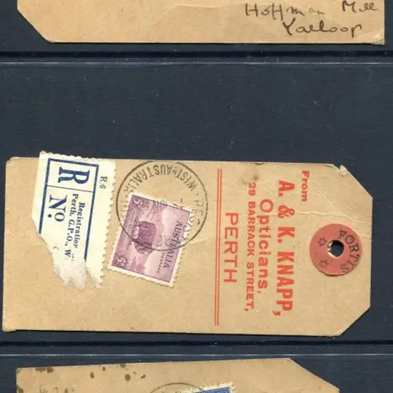 1939/40 Printed PO tags for "Harvey ...