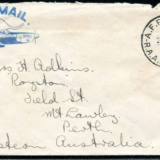 1946 (26th Sept) 3d KGVI BCOF on cover tied by ...