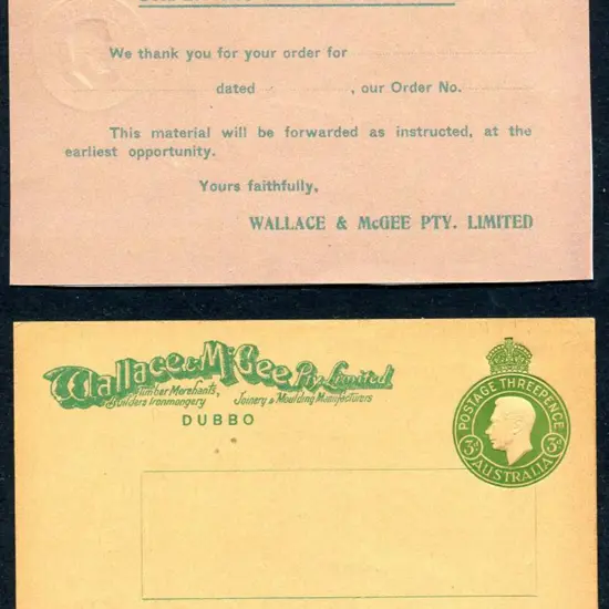 1951/53 3d green KGVI crowned circle embossed PTPO ...