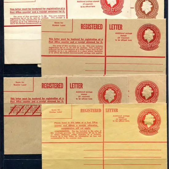 1953/65 QEII Registered Envelopes x 6 with 1/0½d ...