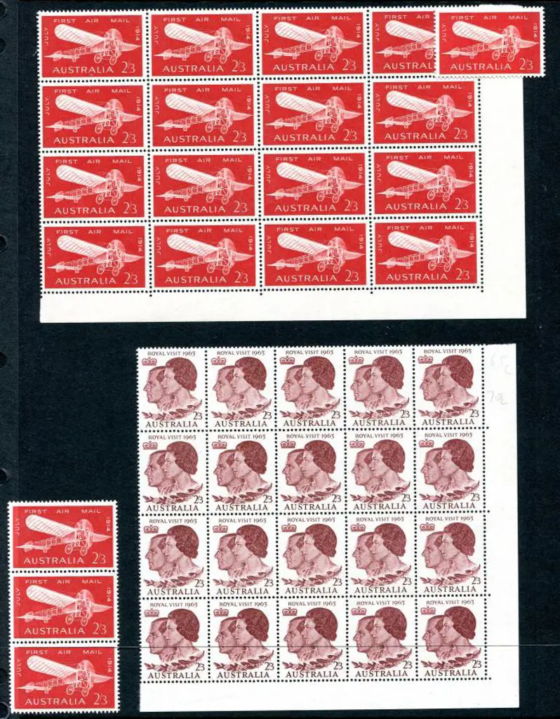 1963 2/3d Royal Visit x 20, 1964 2/3d Guillaux x ... Image 1++