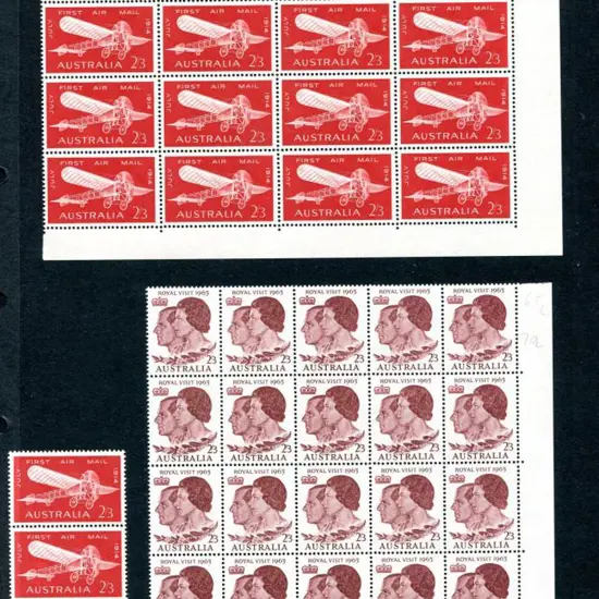 1963 2/3d Royal Visit x 20, 1964 2/3d Guillaux x ...