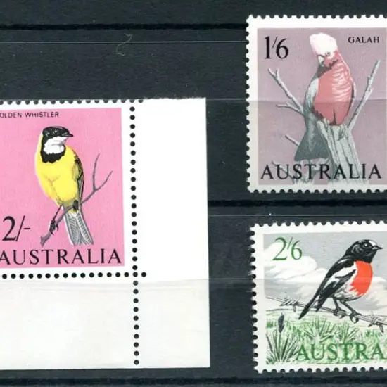 1964/65 Bird varieties incl 1/6d "grey dash ...