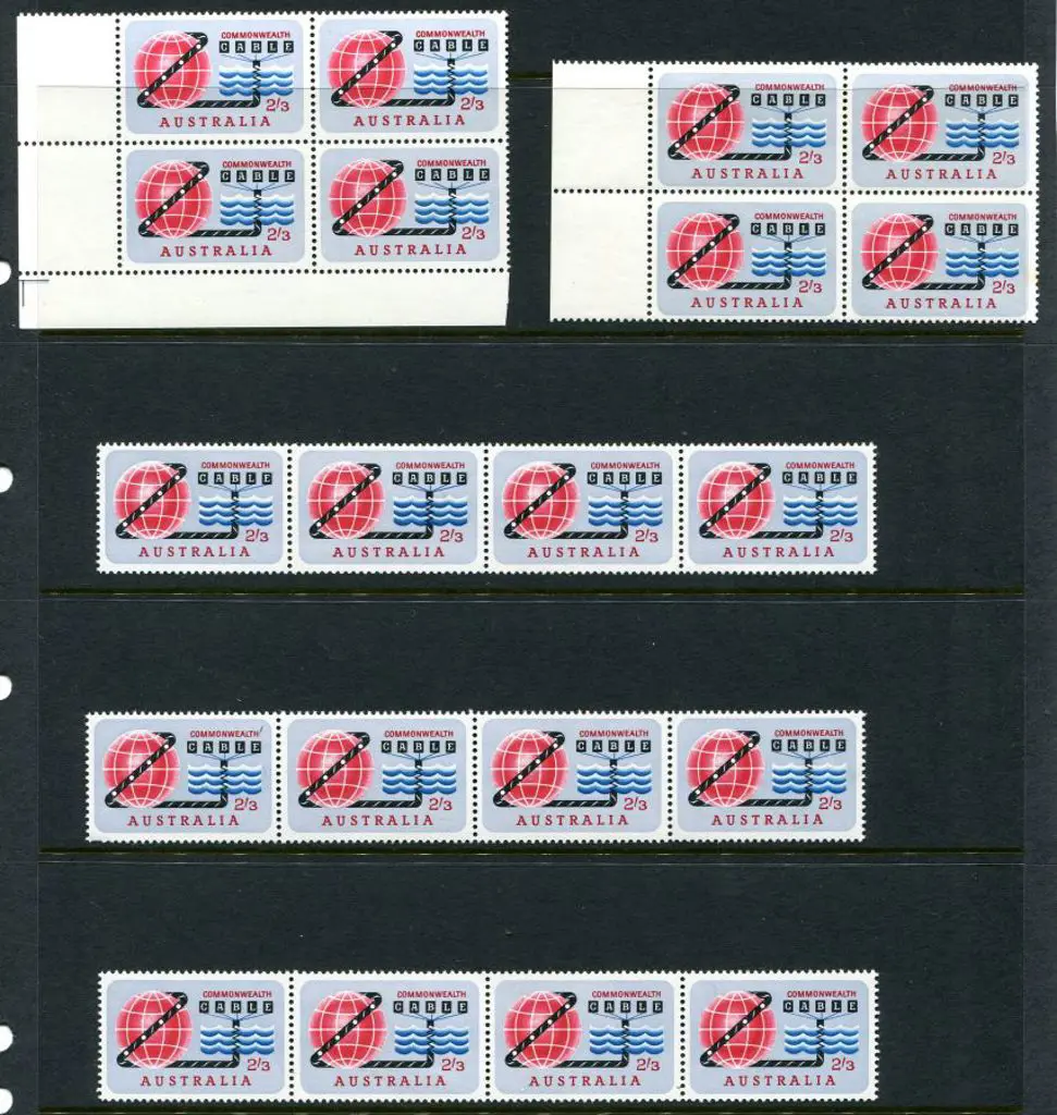 1964 2/3d Cable &amp; 1965 Anzac set of 3 x 20 of ... Image 1++