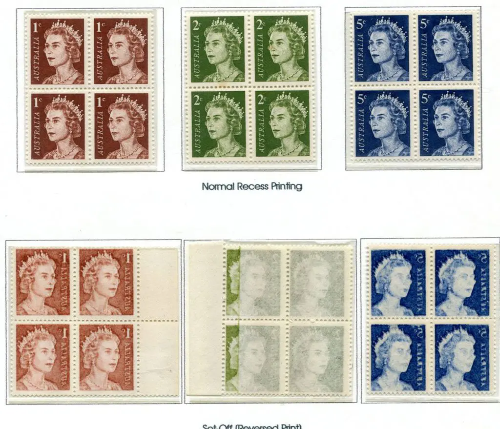 1966 1¢, 2¢ &amp; 5¢ QEII blocks showing full ... Image 1++