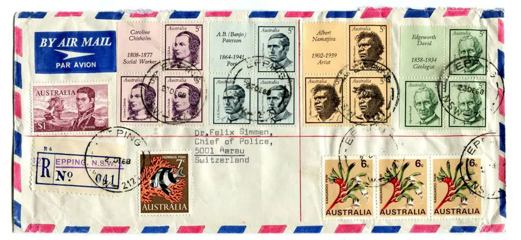 1968 (27th Dec) Airmail env addressed to ... Image 1++